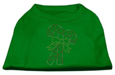 Candy Cane Rhinestone Shirt Emerald Green XXXL (20)