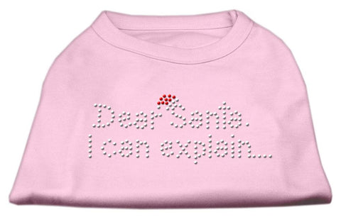 Dear Santa I Can Explain Rhinestone Shirts Light Pink L (14)