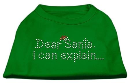 Dear Santa I Can Explain Rhinestone Shirts Emerald Green Sm (10)