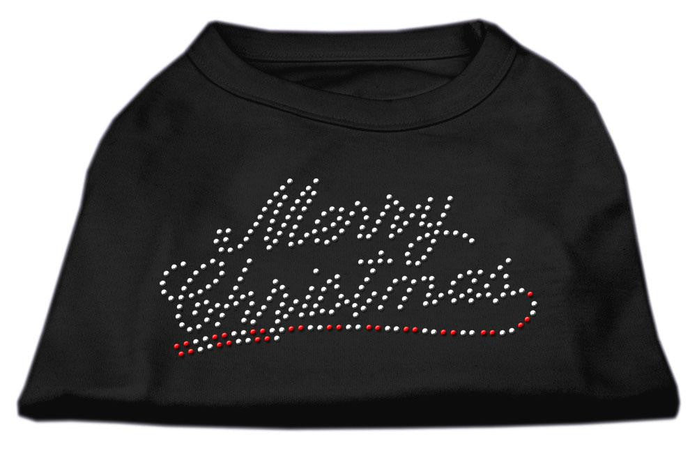 Merry Christmas Rhinestone Shirt Black XXL (18)