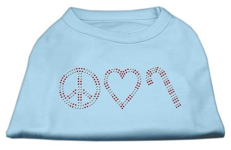 Peace, Love, and Candy Canes Shirts Baby Blue XL (16)