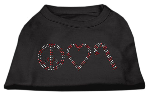 Peace, Love, and Candy Canes Shirts Black XXXL(20)