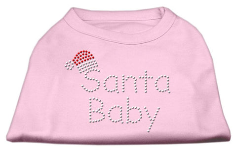 Santa Baby Rhinestone Shirts  Light Pink L (14)