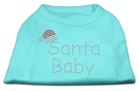 Santa Baby Rhinestone Shirts  Aqua M (12)