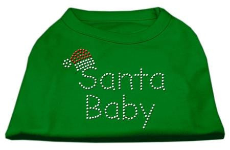 Santa Baby Rhinestone Shirts Emerald Green XXL (18)