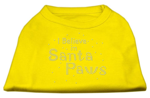 I Believe in Santa Paws Shirt Yellow Lg (14)