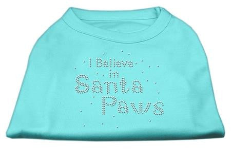 I Believe in Santa Paws Shirt Aqua M (12)