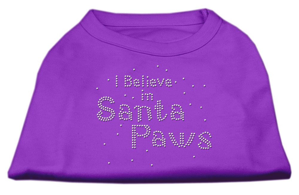 I Believe in Santa Paws Shirt Purple XXXL(20)