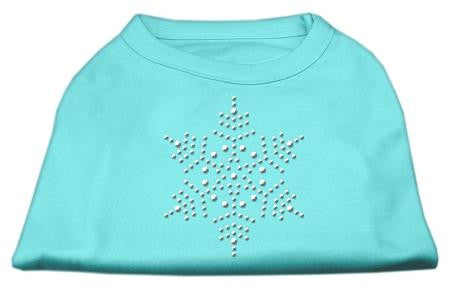 Snowflake Rhinestone Shirt  Aqua XXL (18)