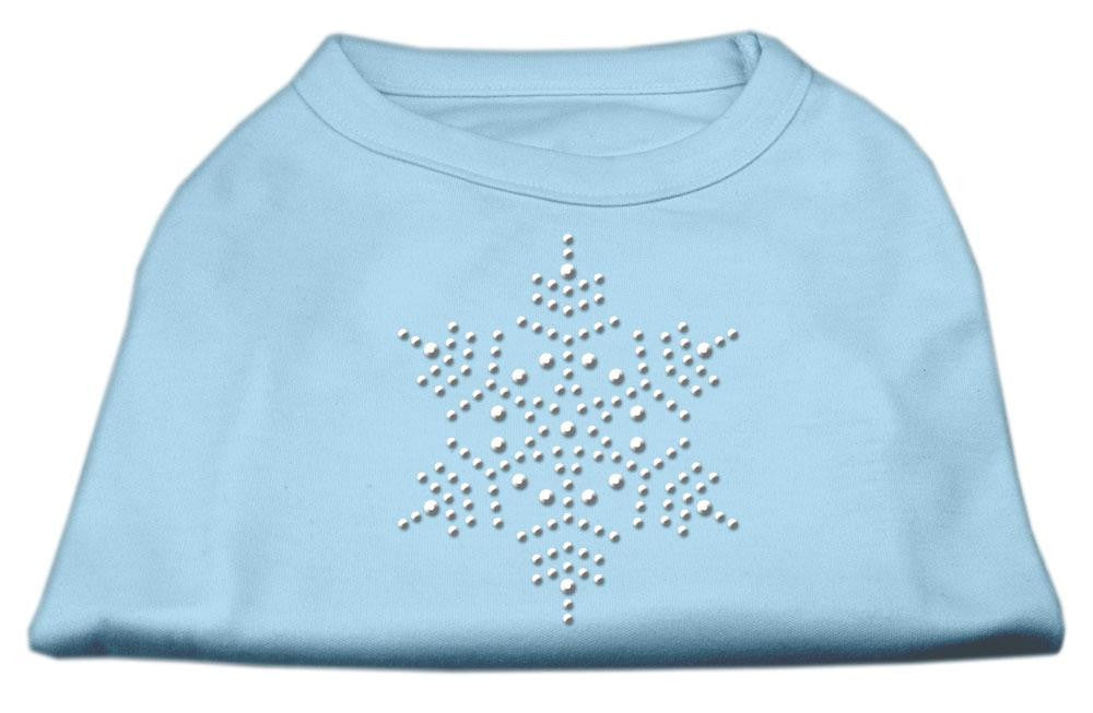 Snowflake Rhinestone Shirt  Baby Blue XXXL(20)