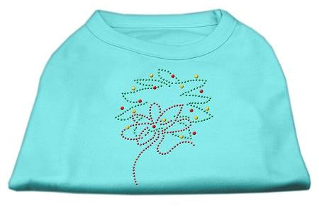 Christmas Wreath Rhinestone Shirt Aqua M (12)