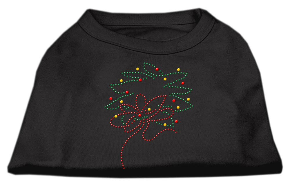 Christmas Wreath Rhinestone Shirt Black S (10)