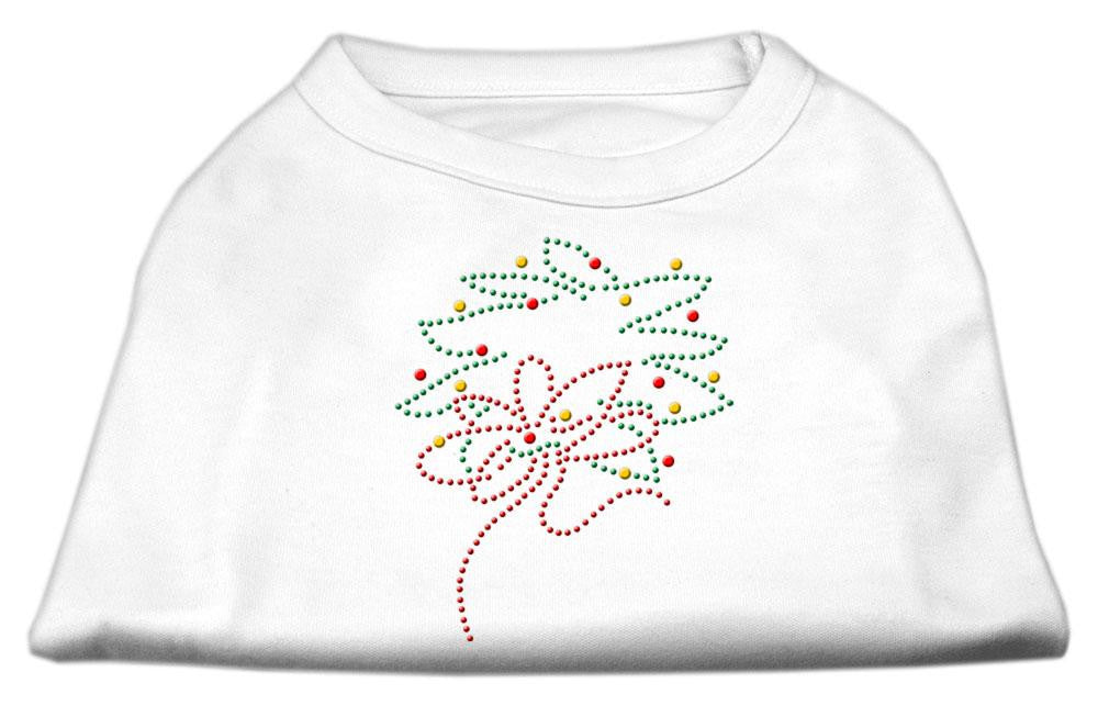 Christmas Wreath Rhinestone Shirt White XL (16)