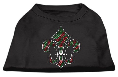 Holiday Fleur de lis Rhinestone Shirts Black S (10)