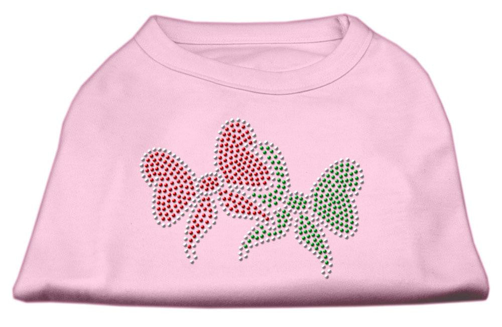 Christmas Bows Rhinestone Shirt Light Pink L (14)