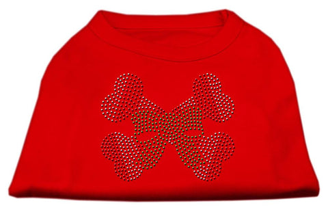 Candy Cane Crossbones Rhinestone Shirt Red L (14)