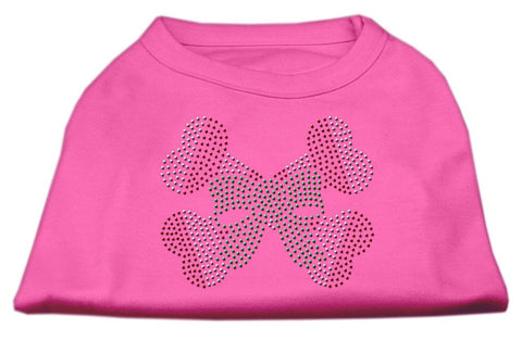 Candy Cane Crossbones Rhinestone Shirt Bright Pink XL (16)