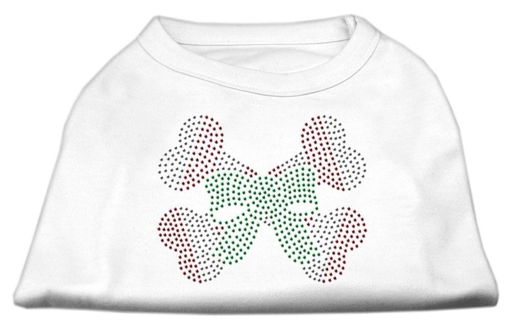 Candy Cane Crossbones Rhinestone Shirt White XL (16)