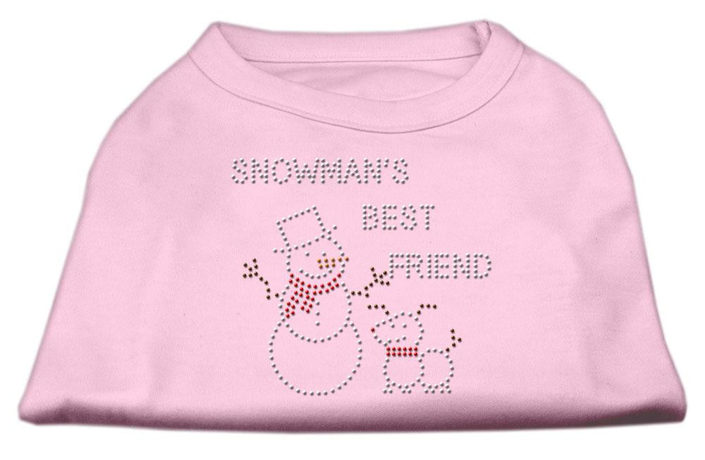 Snowman's Best Friend Rhinestone Shirt Light Pink S (10)