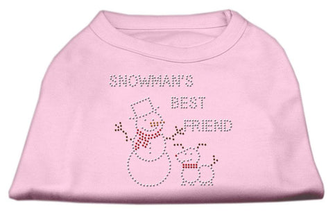 Snowman's Best Friend Rhinestone Shirt Light Pink S (10)