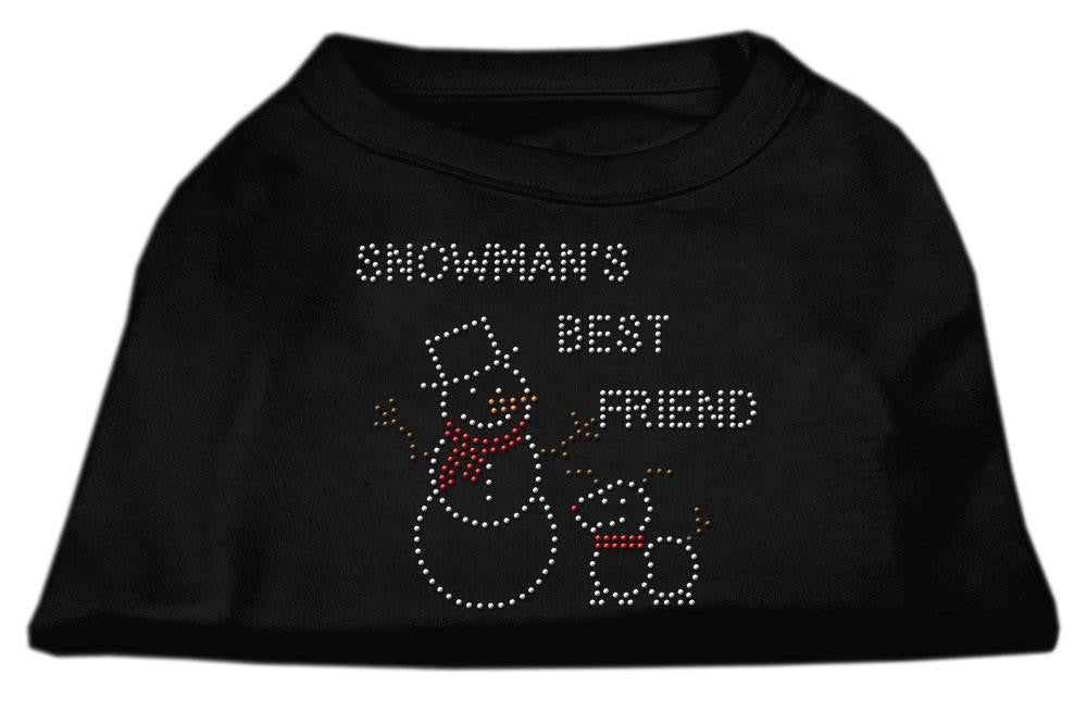 Snowman's Best Friend Rhinestone Shirt Black XXL (18)