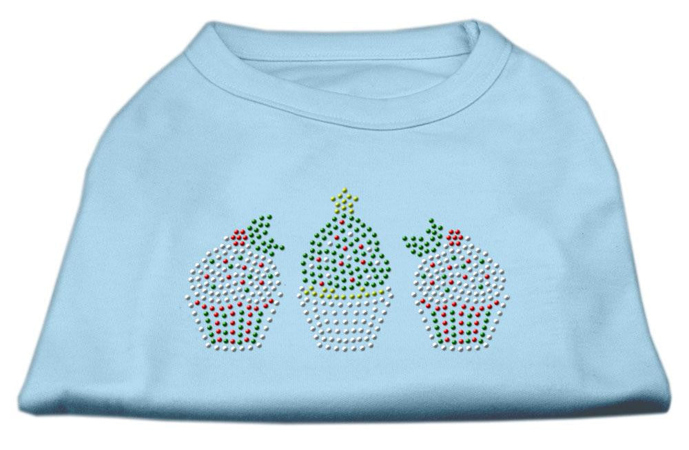 Christmas Cupcakes Rhinestone Shirt Baby Blue M (12)