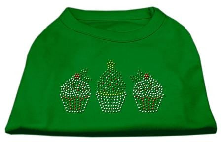 Christmas Cupcakes Rhinestone Shirt Emerald Green Sm (10)