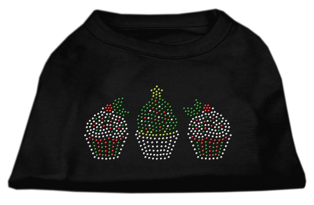 Christmas Cupcakes Rhinestone Shirt Black XL (16)