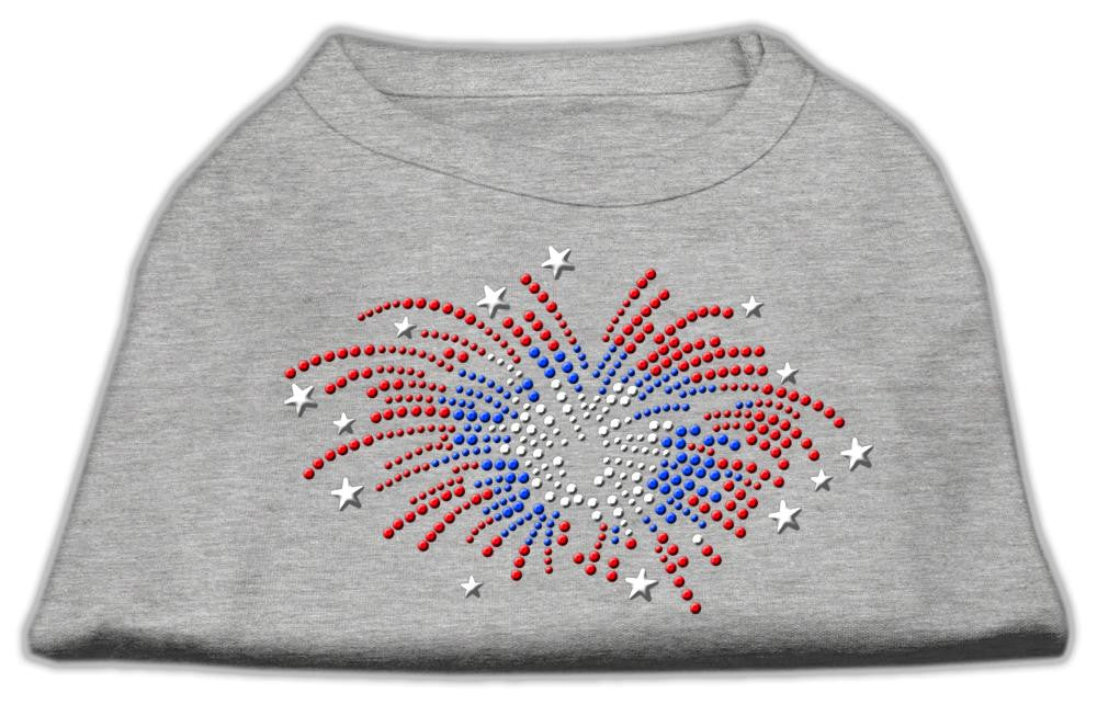 Fireworks Rhinestone Shirt Grey M (12)