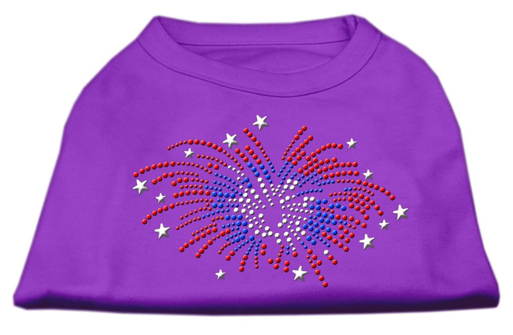 Fireworks Rhinestone Shirt Purple XL (16)