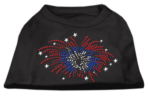 Fireworks Rhinestone Shirt Black XS (8)