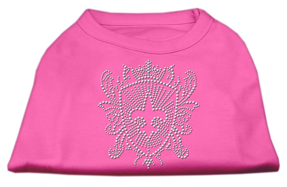 Rhinestone Fleur De Lis Shield Shirts Bright Pink XL (16)