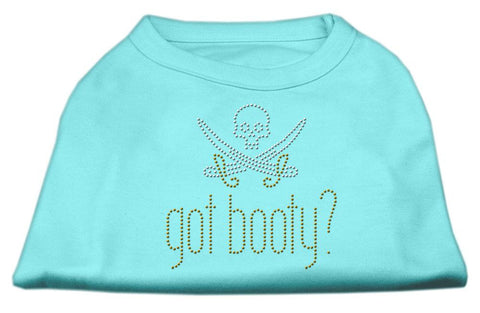 Got Booty? Rhinestone Shirts Aqua XL (16