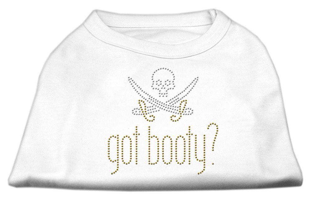 Got Booty? Rhinestone Shirts White XS (8)