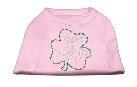 Happy St. Patrick's Day Rhinestone Shirts Light Pink L (14)