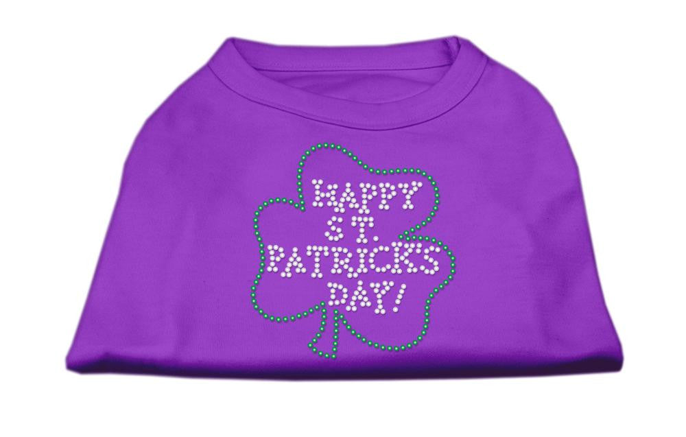 Happy St. Patrick's Day Rhinestone Shirts Purple L (14)