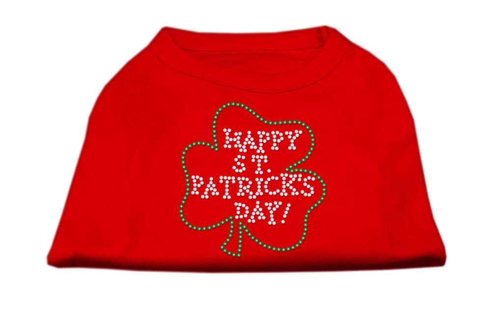 Happy St. Patrick's Day Rhinestone Shirts Red S (10)