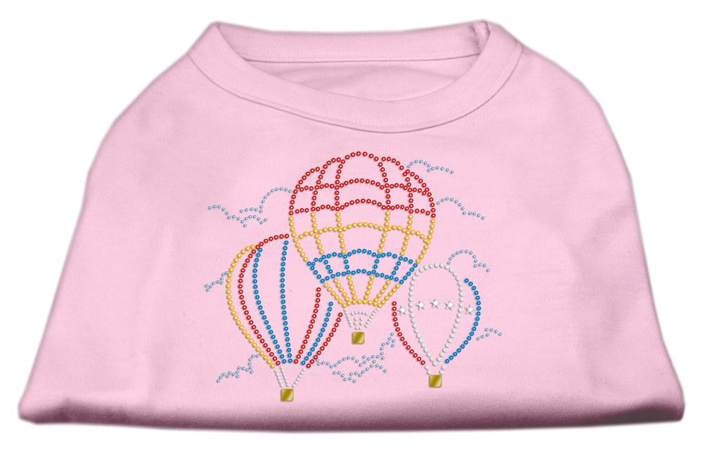 Hot Air Balloon Rhinestone Shirts Light Pink L (14)