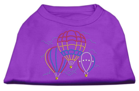 Hot Air Balloon Rhinestone Shirts Purple L (14)