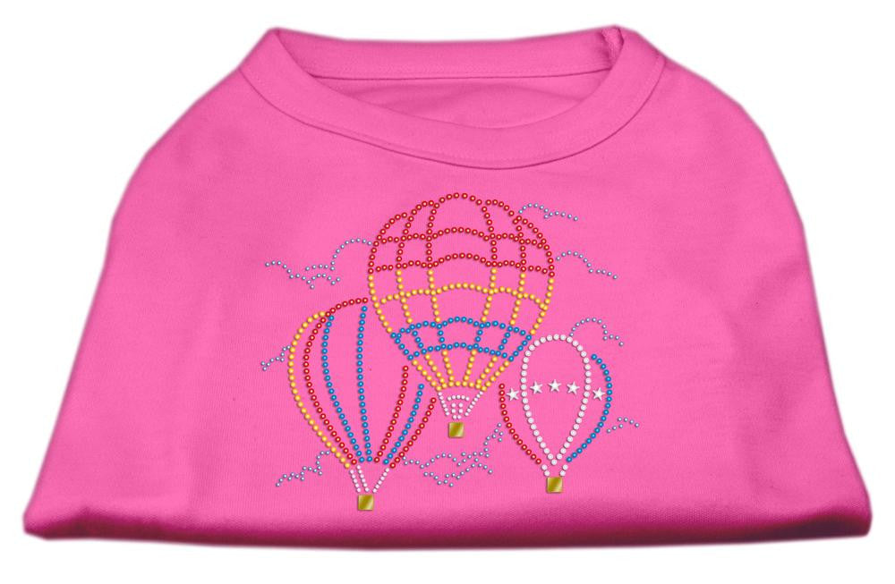 Hot Air Balloon Rhinestone Shirts Bright Pink XS (8)