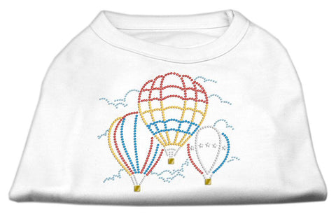 Hot Air Balloon Rhinestone Shirts White XXL (18)