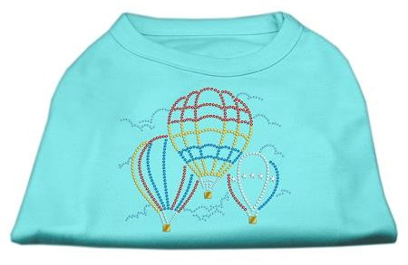 Hot Air Balloon Rhinestone Shirts Aqua XXXL (20)