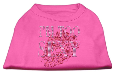 I'm Too Sexy Rhinestone Shirts Bright Pink XL (16)