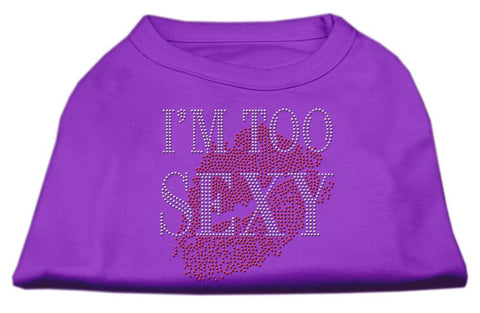 I'm Too Sexy Rhinestone Shirts Purple XS (8)