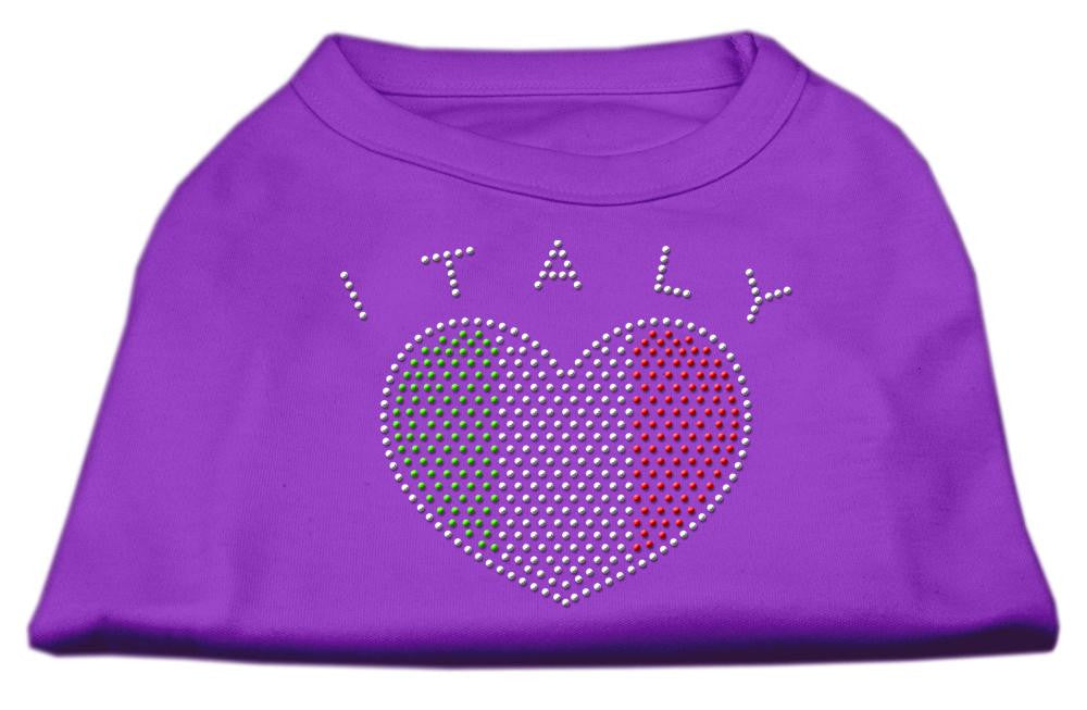 Italy Rhinestone Shirts Purple M (12)