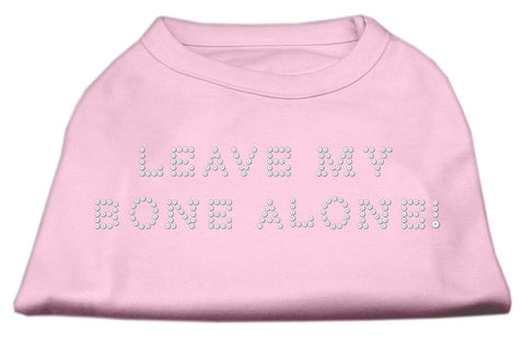 Leave My Bone Alone! Rhinestone Shirts Light Pink L (14)