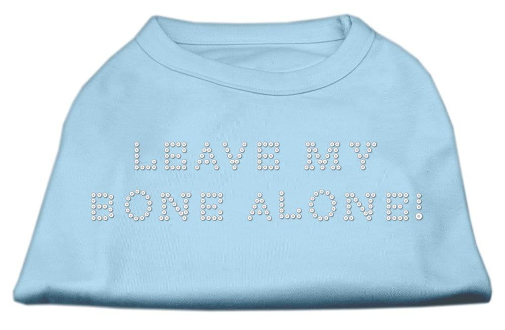 Leave My Bone Alone! Rhinestone Shirts Baby Blue XXL (18)