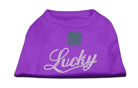 Lucky Rhinestone Shirts Purple L (14)