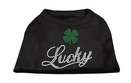 Lucky Rhinestone Shirts Black XXL (18)