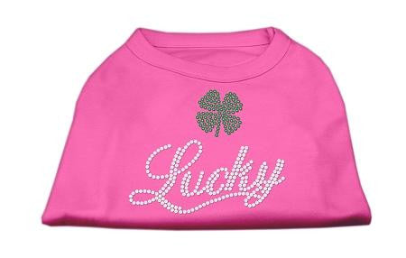 Lucky Rhinestone Shirts Bright Pink XXXL(20)